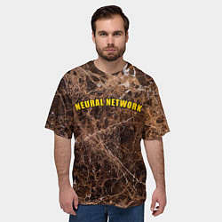Футболка оверсайз мужская Нейронные связи мозга, цвет: 3D-принт — фото 2