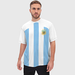 Футболка оверсайз мужская Сборная Аргентины ЧМ 2022, цвет: 3D-принт — фото 2