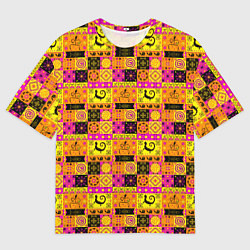 Футболка оверсайз мужская Colored patterned ornament, цвет: 3D-принт