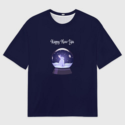 Футболка оверсайз мужская Снежный шар, цвет: 3D-принт