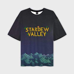 Мужская футболка оверсайз Ночь в Stardew Valley