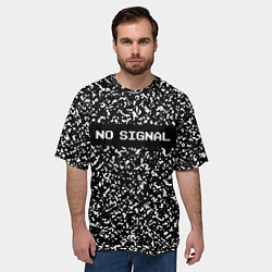 Футболка оверсайз мужская Глитч - нет сигнала, цвет: 3D-принт — фото 2