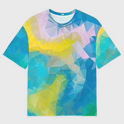 Футболка оверсайз мужская Blue abstraction, цвет: 3D-принт