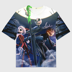 Мужская футболка оверсайз Кошмар перед Рождеством - санта