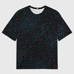 Мужская футболка оверсайз Красные и синие точки