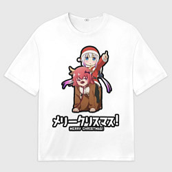 Мужская футболка оверсайз Олень Сатаня и Канна дракон - Горничная госпажи Ко