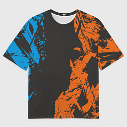Мужская футболка оверсайз Огонь и вода