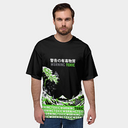 Футболка оверсайз мужская Warning toxic, цвет: 3D-принт — фото 2