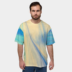Футболка оверсайз мужская Красочный песок, цвет: 3D-принт — фото 2