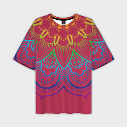 Футболка оверсайз мужская Viva magenta mandala, цвет: 3D-принт