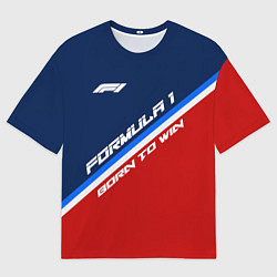 Мужская футболка оверсайз Формула 1 - рожденный побеждать