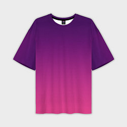 Футболка оверсайз мужская Фиолетово малиновый градиент, цвет: 3D-принт