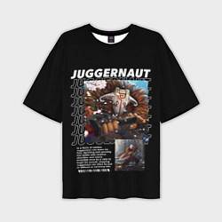 Мужская футболка оверсайз Juggernaut надписи