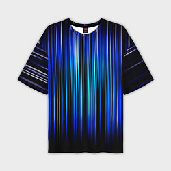 Футболка оверсайз мужская Neon line stripes, цвет: 3D-принт