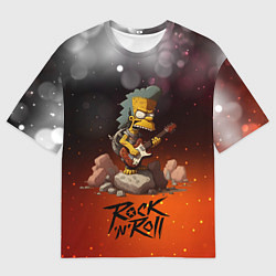 Мужская футболка оверсайз Simpsons rock n roll