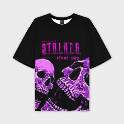 Мужская футболка оверсайз Stalker skull