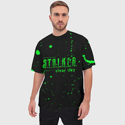 Футболка оверсайз мужская Stalker sky radiation, цвет: 3D-принт — фото 2