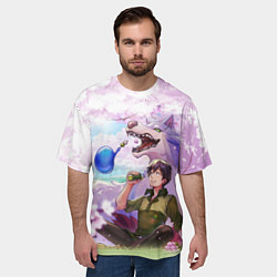 Футболка оверсайз мужская Кулинарные скитания в параллельном мире, цвет: 3D-принт — фото 2