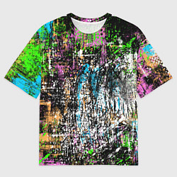 Футболка оверсайз мужская Красочный фон в стиле гранж, цвет: 3D-принт