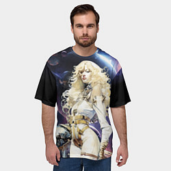 Футболка оверсайз мужская Космическая блондинка, цвет: 3D-принт — фото 2