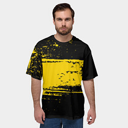 Футболка оверсайз мужская Желтое граффити, цвет: 3D-принт — фото 2