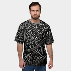 Футболка оверсайз мужская Узор скверна, цвет: 3D-принт — фото 2