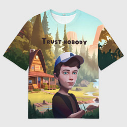 Мужская футболка оверсайз Диппер Trust nobody