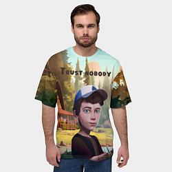 Футболка оверсайз мужская Диппер Trust nobody, цвет: 3D-принт — фото 2