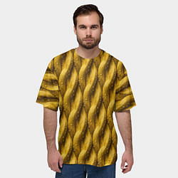 Футболка оверсайз мужская Сочная текстура из плетеного банана, цвет: 3D-принт — фото 2