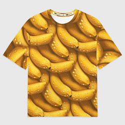 Футболка оверсайз мужская Сочная текстура из бананов, цвет: 3D-принт