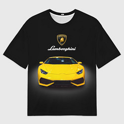 Мужская футболка оверсайз Итальянский спорткар Lamborghini Aventador