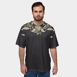 Футболка оверсайз мужская Винтажная роза, цвет: 3D-принт — фото 2