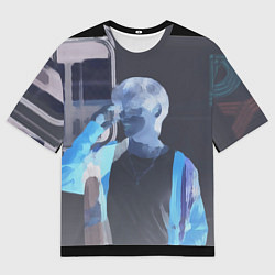 Футболка оверсайз мужская Потрет Тэхена маслом, цвет: 3D-принт