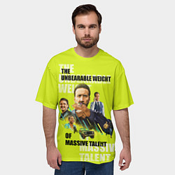 Футболка оверсайз мужская Афиша на лаймовом фоне, цвет: 3D-принт — фото 2