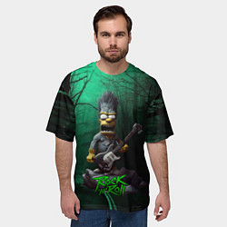 Футболка оверсайз мужская Simpsons hard rock, цвет: 3D-принт — фото 2