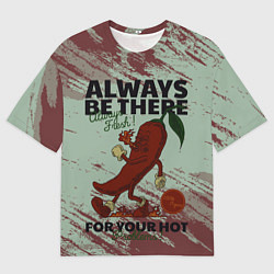 Мужская футболка оверсайз Hot pepper