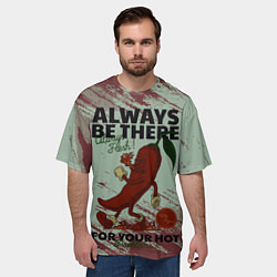 Футболка оверсайз мужская Hot pepper, цвет: 3D-принт — фото 2