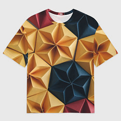 Футболка оверсайз мужская Геометрические ромбические фигуры, цвет: 3D-принт