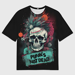 Мужская футболка оверсайз Punks not dead