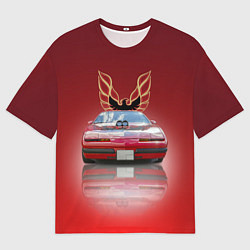 Мужская футболка оверсайз Американский спорткар Pontiac Firebird