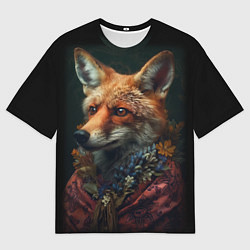 Футболка оверсайз мужская Рыжий лис, цвет: 3D-принт