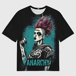 Мужская футболка оверсайз Девушка анархия
