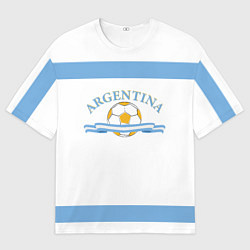Футболка оверсайз мужская Аргентина форма, цвет: 3D-принт