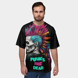 Футболка оверсайз мужская Punks not dear, цвет: 3D-принт — фото 2