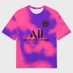 Футболка оверсайз мужская Форма ПСЖ четвертая, цвет: 3D-принт