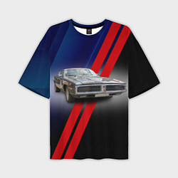Мужская футболка оверсайз Американский маслкар Dodge Charger