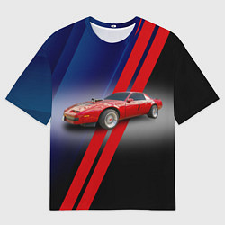 Мужская футболка оверсайз Американский маслкар Pontiac Firebird 3 поколение