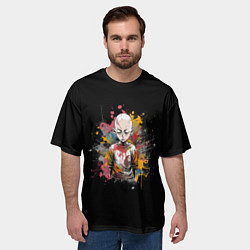 Футболка оверсайз мужская Сайтама из Ванпанчмен, цвет: 3D-принт — фото 2