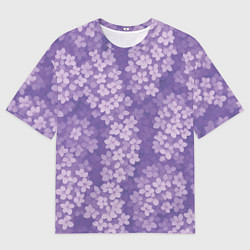 Мужская футболка оверсайз Цветы сирени