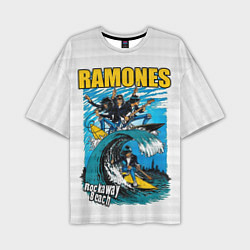 Футболка оверсайз мужская Ramones rock away beach, цвет: 3D-принт